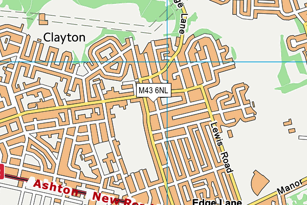 M43 6NL map - OS VectorMap District (Ordnance Survey)