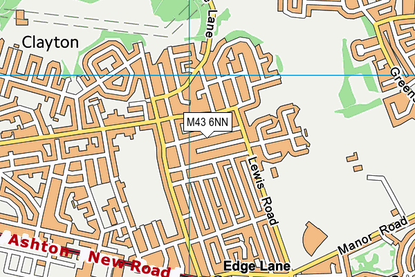M43 6NN map - OS VectorMap District (Ordnance Survey)