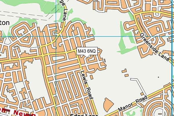 M43 6NQ map - OS VectorMap District (Ordnance Survey)