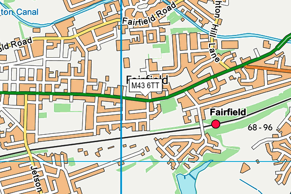 M43 6TT map - OS VectorMap District (Ordnance Survey)