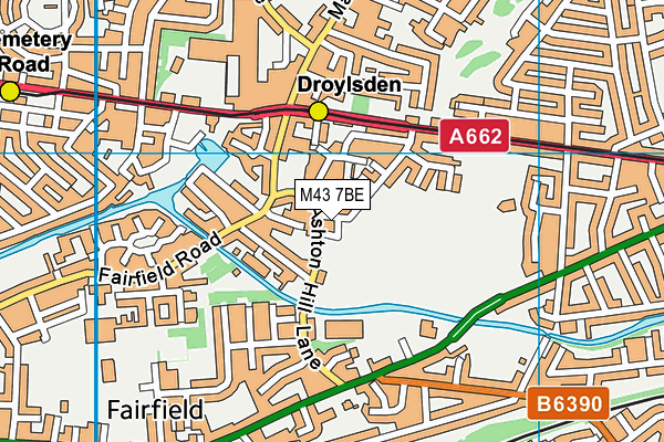 M43 7BE map - OS VectorMap District (Ordnance Survey)