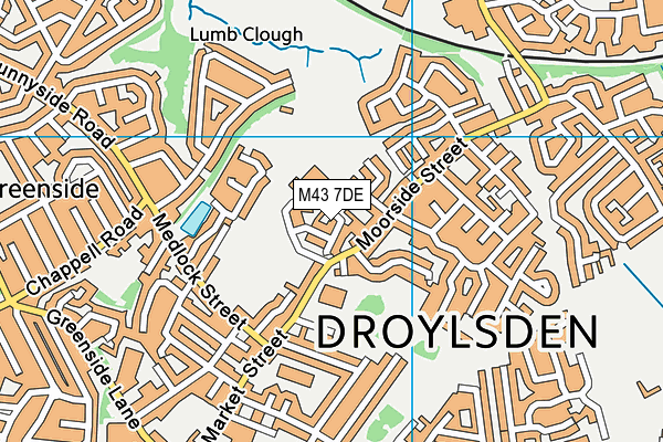 M43 7DE map - OS VectorMap District (Ordnance Survey)