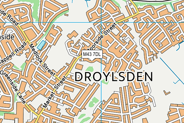 M43 7DL map - OS VectorMap District (Ordnance Survey)