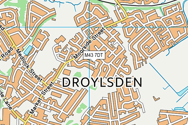 M43 7DT map - OS VectorMap District (Ordnance Survey)