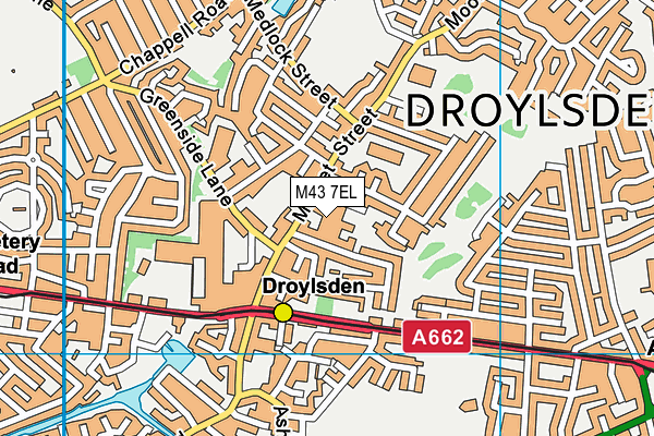 M43 7EL map - OS VectorMap District (Ordnance Survey)