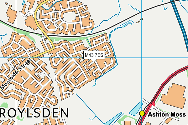 M43 7ES map - OS VectorMap District (Ordnance Survey)