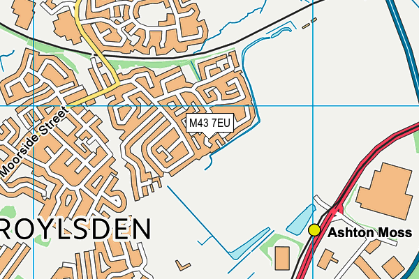 M43 7EU map - OS VectorMap District (Ordnance Survey)