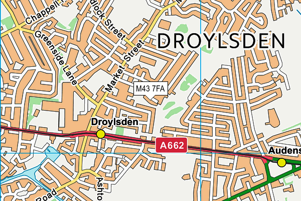 M43 7FA map - OS VectorMap District (Ordnance Survey)