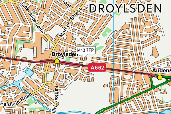 M43 7FP map - OS VectorMap District (Ordnance Survey)