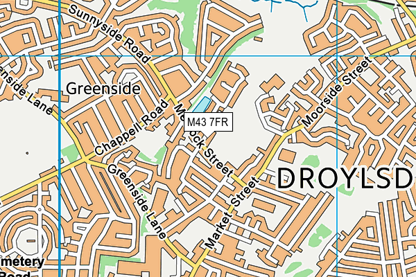 M43 7FR map - OS VectorMap District (Ordnance Survey)