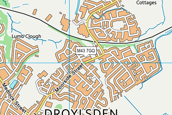 M43 7GQ map - OS VectorMap District (Ordnance Survey)