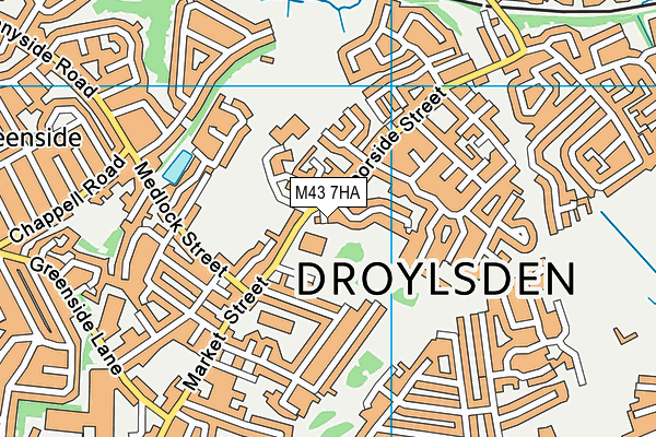 M43 7HA map - OS VectorMap District (Ordnance Survey)