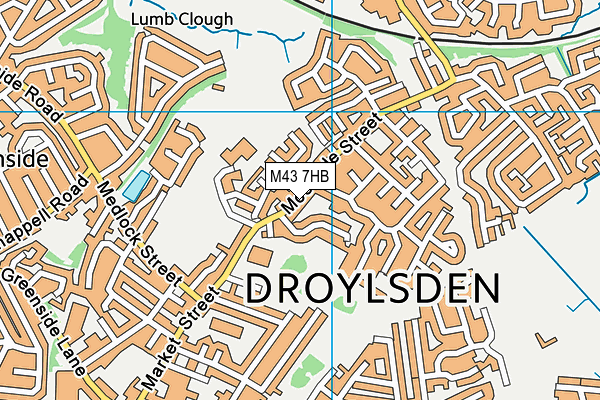 M43 7HB map - OS VectorMap District (Ordnance Survey)