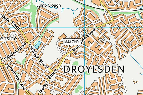 M43 7HD map - OS VectorMap District (Ordnance Survey)