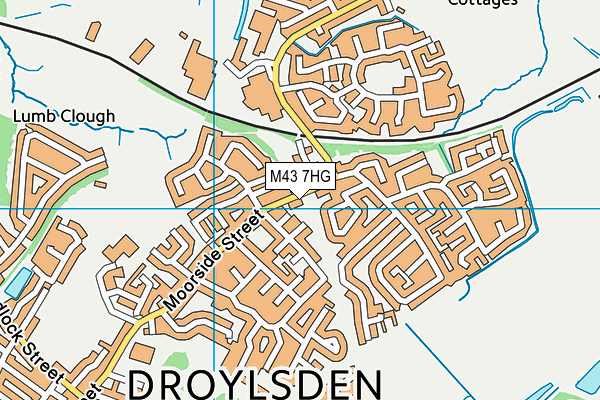 M43 7HG map - OS VectorMap District (Ordnance Survey)