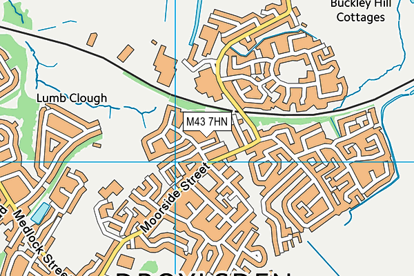 M43 7HN map - OS VectorMap District (Ordnance Survey)