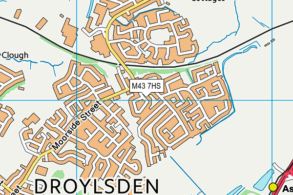 M43 7HS map - OS VectorMap District (Ordnance Survey)