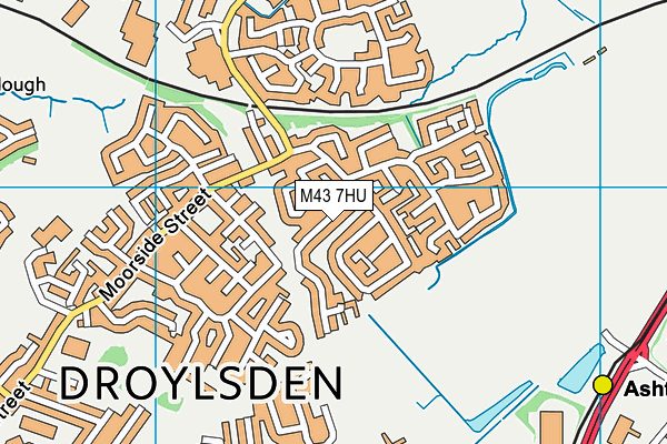 M43 7HU map - OS VectorMap District (Ordnance Survey)