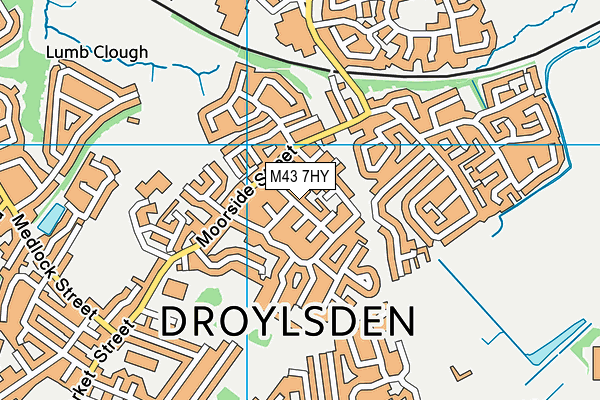 M43 7HY map - OS VectorMap District (Ordnance Survey)