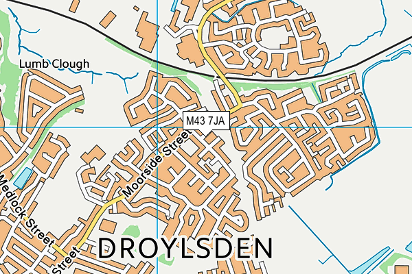 M43 7JA map - OS VectorMap District (Ordnance Survey)