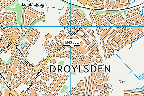 M43 7JE map - OS VectorMap District (Ordnance Survey)