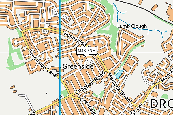 M43 7NE map - OS VectorMap District (Ordnance Survey)