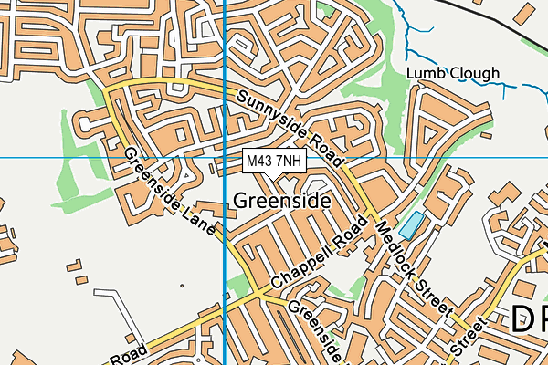 M43 7NH map - OS VectorMap District (Ordnance Survey)