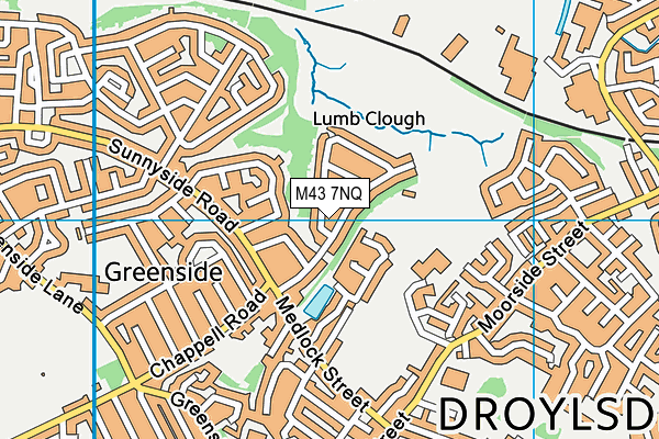 M43 7NQ map - OS VectorMap District (Ordnance Survey)