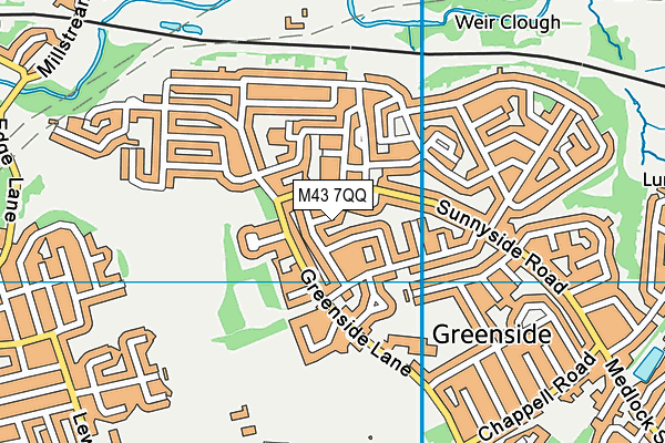 M43 7QQ map - OS VectorMap District (Ordnance Survey)