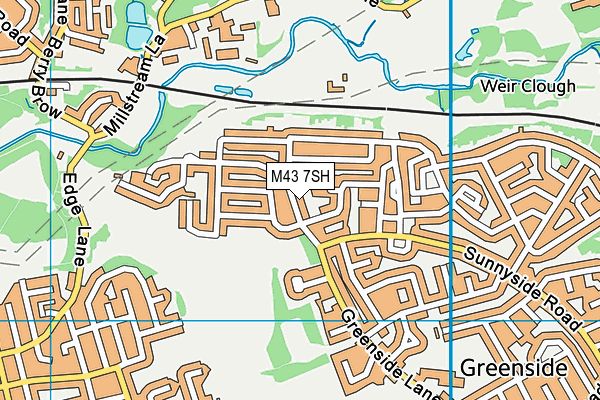 M43 7SH map - OS VectorMap District (Ordnance Survey)