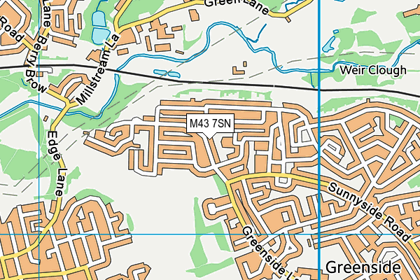 M43 7SN map - OS VectorMap District (Ordnance Survey)
