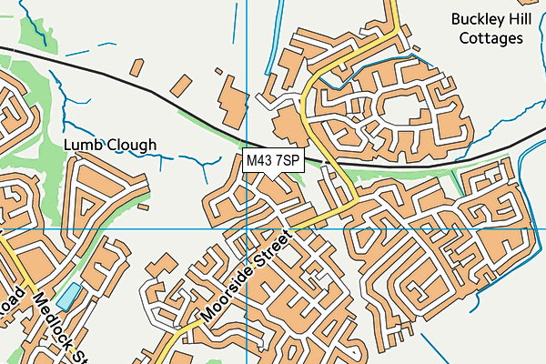 M43 7SP map - OS VectorMap District (Ordnance Survey)