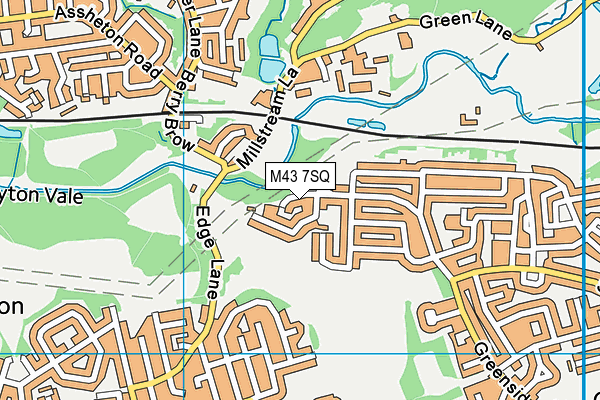 M43 7SQ map - OS VectorMap District (Ordnance Survey)