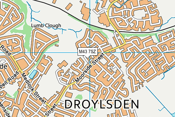 M43 7SZ map - OS VectorMap District (Ordnance Survey)