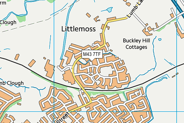 M43 7TF map - OS VectorMap District (Ordnance Survey)