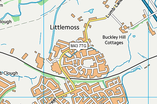 M43 7TG map - OS VectorMap District (Ordnance Survey)