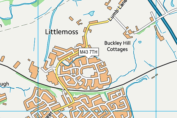 M43 7TH map - OS VectorMap District (Ordnance Survey)