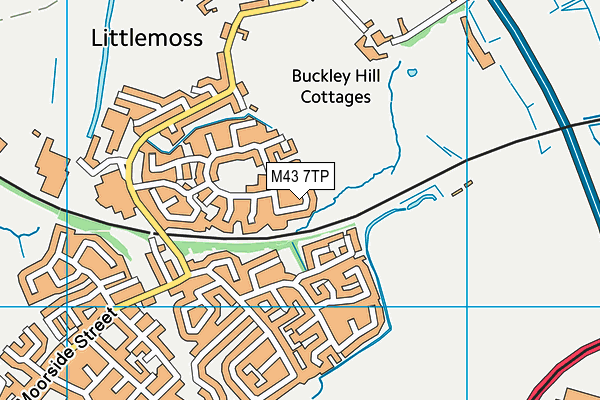 M43 7TP map - OS VectorMap District (Ordnance Survey)