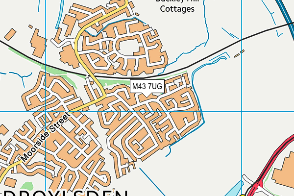 M43 7UG map - OS VectorMap District (Ordnance Survey)