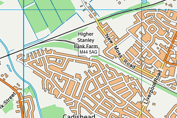 M44 5AG map - OS VectorMap District (Ordnance Survey)