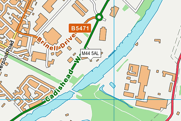 M44 5AL map - OS VectorMap District (Ordnance Survey)