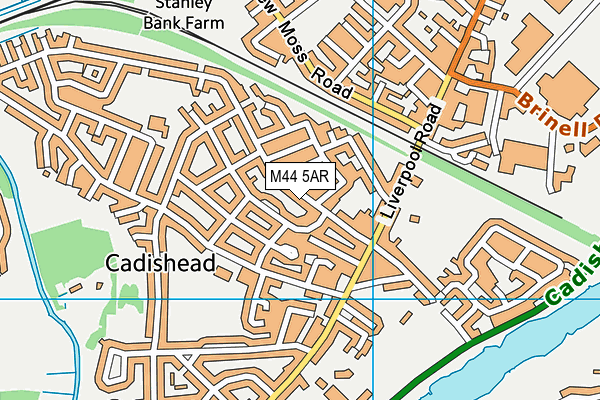 M44 5AR map - OS VectorMap District (Ordnance Survey)