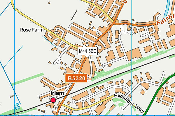 M44 5BE map - OS VectorMap District (Ordnance Survey)