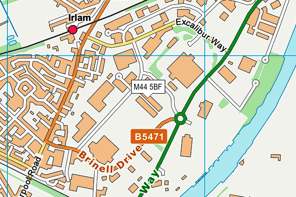 M44 5BF map - OS VectorMap District (Ordnance Survey)