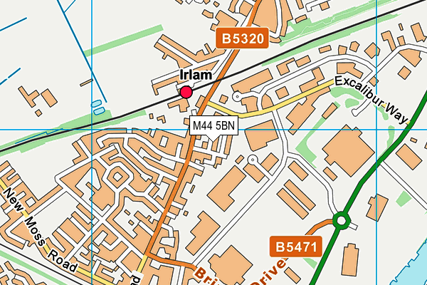 M44 5BN map - OS VectorMap District (Ordnance Survey)