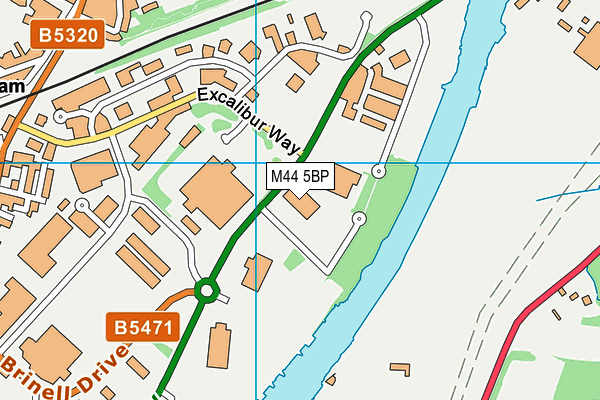 M44 5BP map - OS VectorMap District (Ordnance Survey)