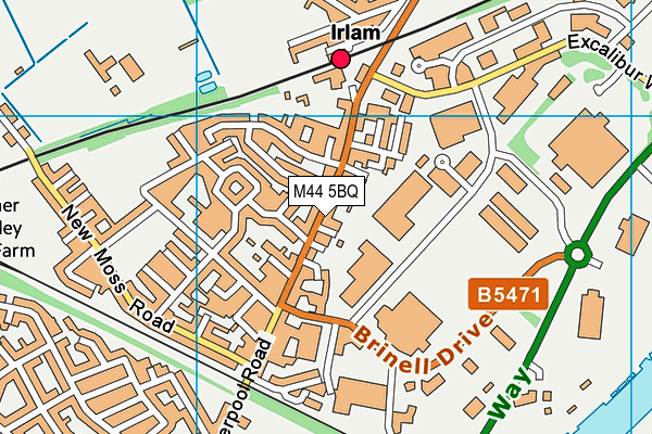 M44 5BQ map - OS VectorMap District (Ordnance Survey)