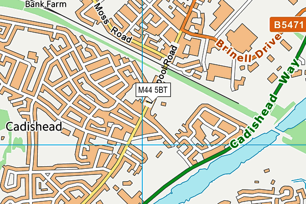 Cadishead Park map (M44 5BT) - OS VectorMap District (Ordnance Survey)