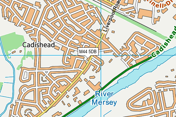 M44 5DB map - OS VectorMap District (Ordnance Survey)