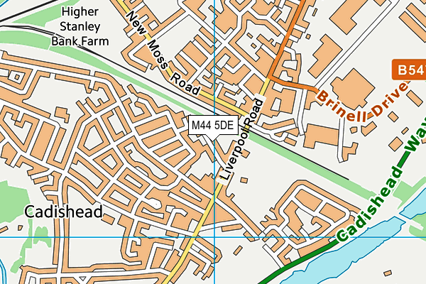 M44 5DE map - OS VectorMap District (Ordnance Survey)